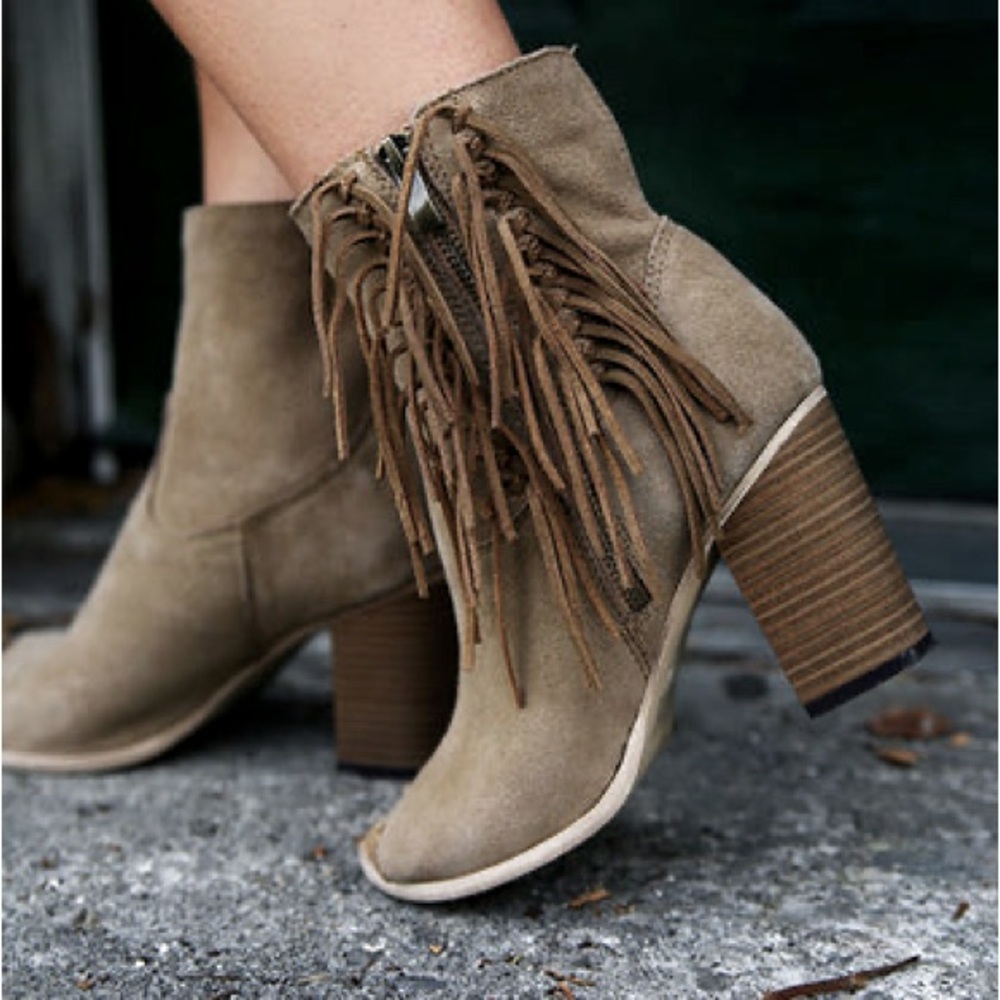 Mia Suede Coty Fringe Bootie